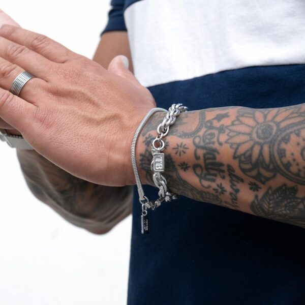 Pulseiras para homem em aço inoxidável - pusleiras masculinas em aço - Pulseira Compton e pulseira Inglewood - Pulseiras para estilo da marca twobrothers