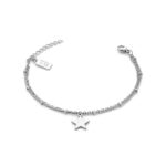 Pulseira com estrela para Mulher em aço inoxidável - Twobrothers Foggia - pulseira em aço inoxidável para mulher - pulseira feminina elegante e discreta