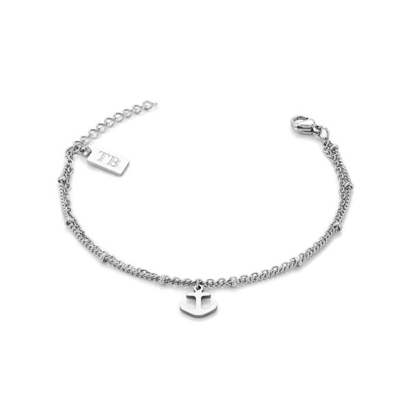 Pulseira com âncora para Mulher em aço inoxidável - Twobrothers Luca - pulseira em aço inoxidável para mulher - pulseira feminina