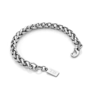 Pulseira para Homem em Aço Inoxidável -Pulseira simples para homem - marca portuguesa Twobrothers - Pulseira Parkland - Pulseiras masculinas com estilo - Pulseiras em aço inoxidável para homem