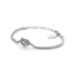 Pulseira com coração para Mulher em aço inoxidável - Twobrothers Havana - pulseira em aço inoxidável para mulher - pulseira feminina elegante e discreta - pulseira I Love You Mom