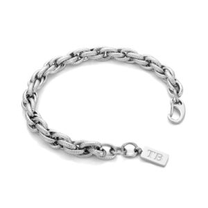 Pulseira para Homem em Aço Inoxidável, com mosquetão de qualidade superior, produzido pela marca Twobrothers. Pulseira Havre