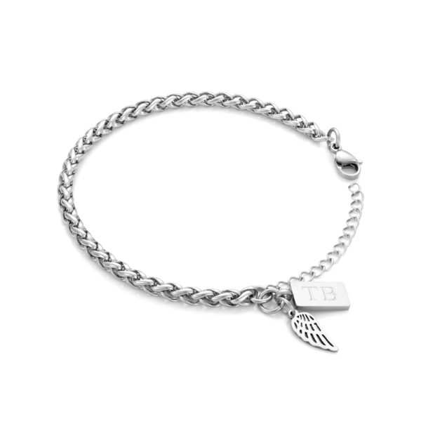 Pulseira Vernazza da marca Twobrothers para Mulher em Aço Inoxidável com pendente em forma de asa.