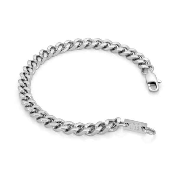 Pulseira masculina Alpine em aço inoxidável polido e brilhante da marca Portuguesa twobrothers.