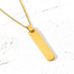 Boston Men's Golden Necklace with Personalized Medal - Image 3