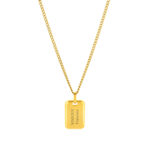 Seattle Men's Golden Necklace with Personalized Medal