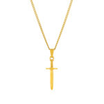Sword Men’s Golden Necklace