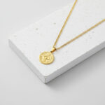 Turkish Eye Medal Men's Golden Necklace - Image 2