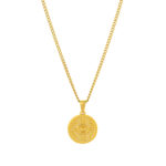 Turkish Eye Medal Men's Golden Necklace