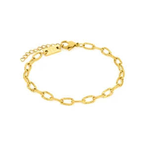 anne women’s golden stainless steel bracelet