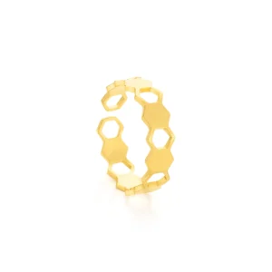 caroline ring for women in golden satinless steel