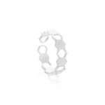 caroline women’s silver stainless steel ring