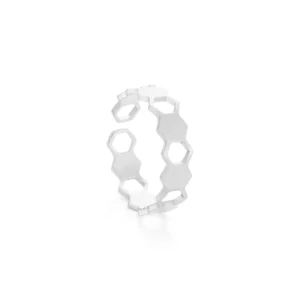 caroline women’s silver stainless steel ring