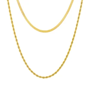 necklace for women in silver stainless steel model caterina