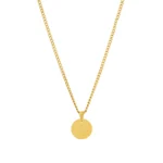 Davis Women's Golden Necklace with Initial Personalized Medal - Image 2