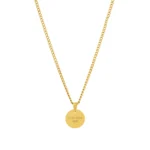 Davis Women's Golden Necklace with Initial Personalized Medal - Image 3