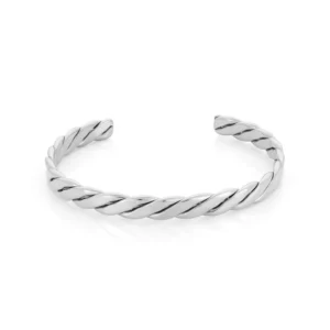 flora women’s silver stainless steel bracelet