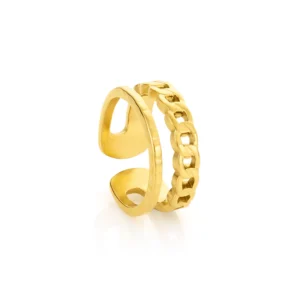 women’s golden stainless steel ring