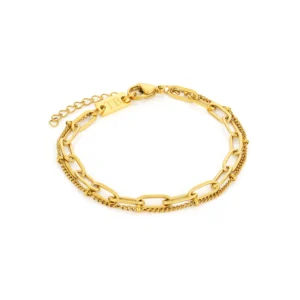 monique bracelete for women in golden stainless steel