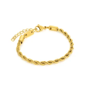 bracelete for women in golden stainless steel model princetown