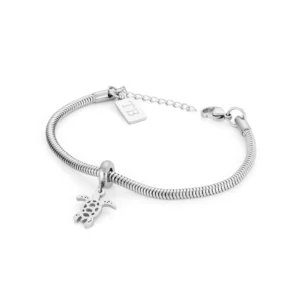 bracelete for women in silver stainless steel model turtle