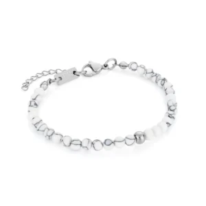 whiite springs bracelete for women in silver stainless steel