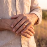 Men’s Thin Golden Wedding Band - Image 2