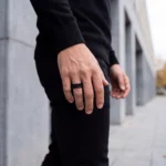 Layton Men’s Black Ring - Image 5