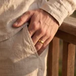 Rebel Men’s Golden Wedding Band - Image 3