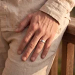 Rebel Men’s Silver Wedding Band - Image 3